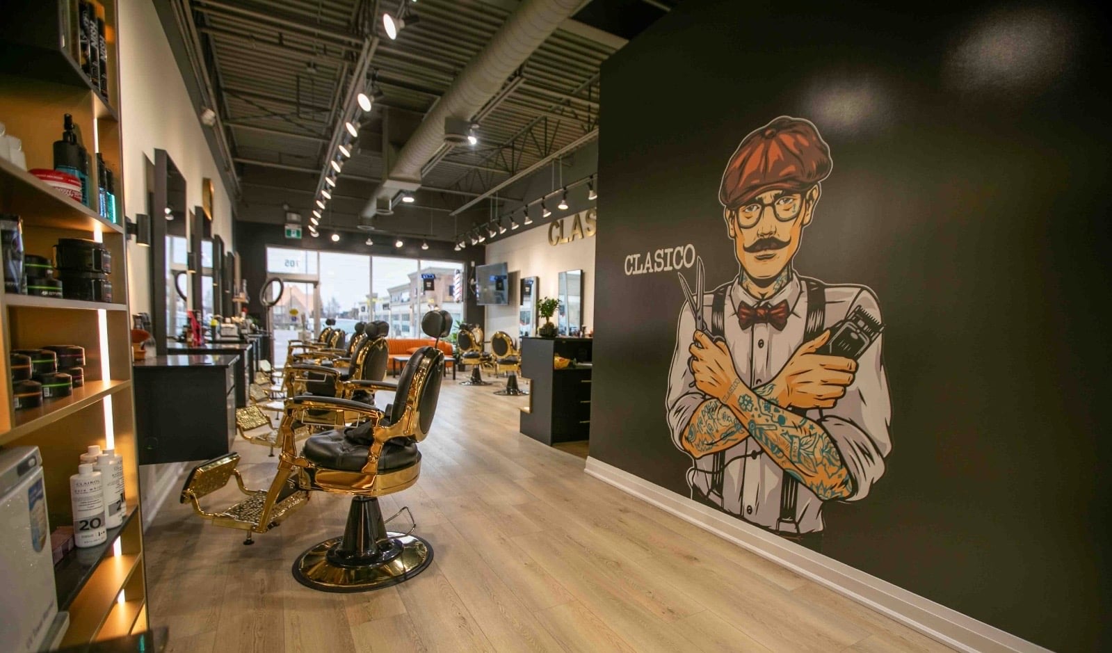 Luxury barbershop interior